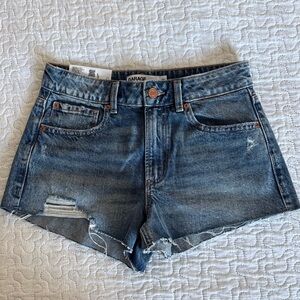 Garage Distressed Blue Jean Shorts